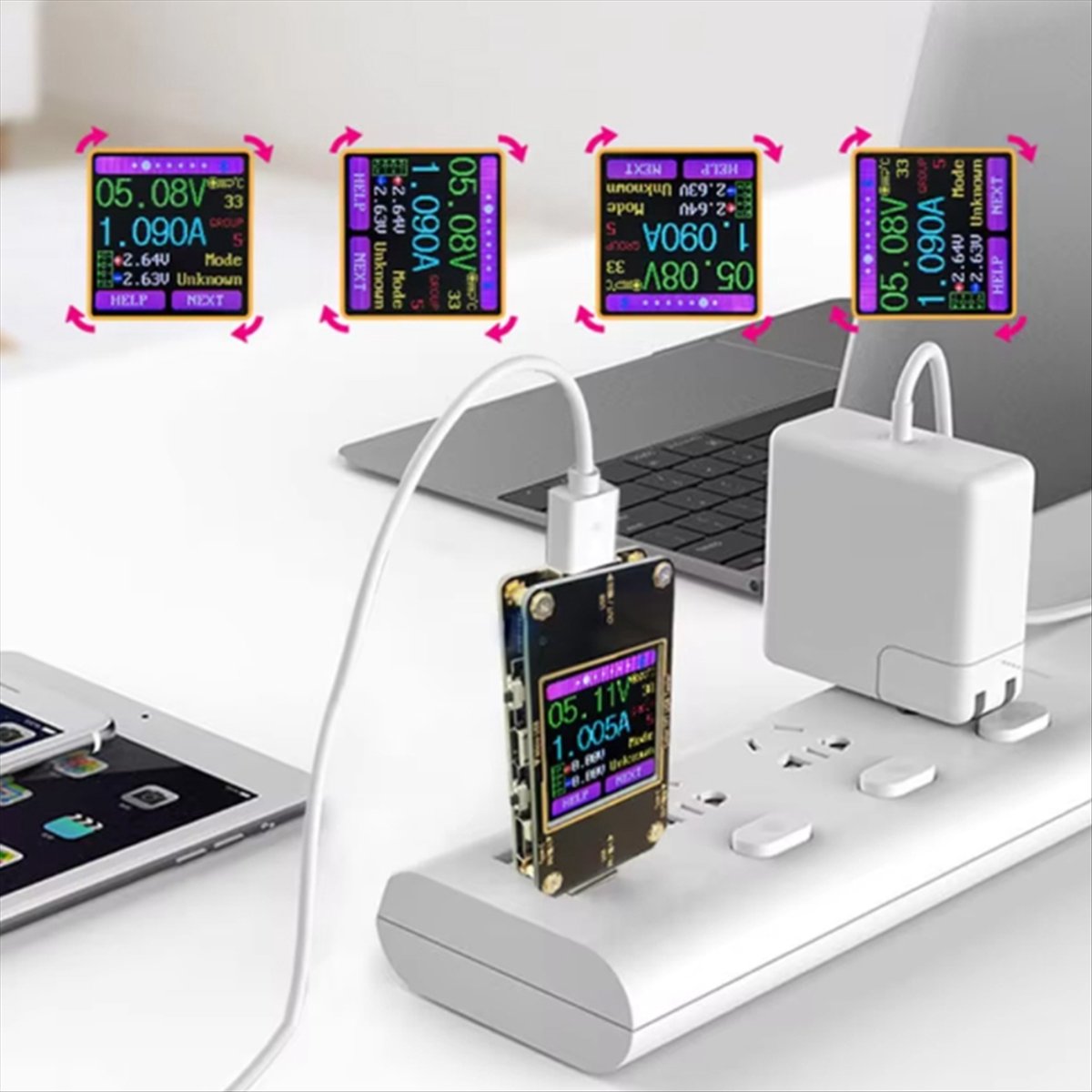 Logic Analyzer Usb - A99X デジタルカラーLCD表示計器 A3 パワーメーター テスター 電流・電圧モニター